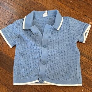 Blue Kids Button-Up Shirt GAP